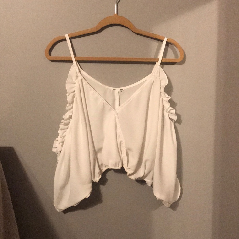 White Cropped Blouse